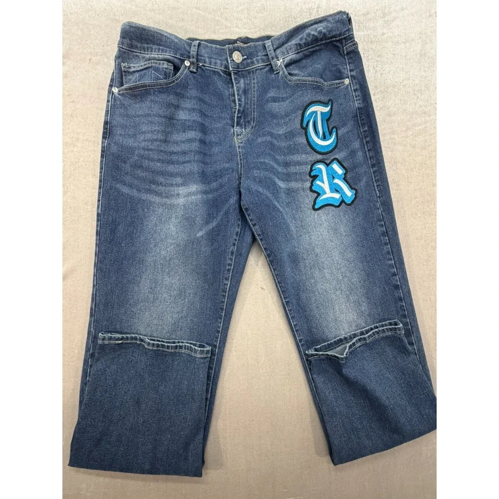 NWT True Religon Bobby Applique Men Denim Jeans 701011 Size 34